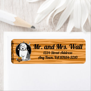 Cute Dog Hiker Camper Old English Sheepdog Grey 1