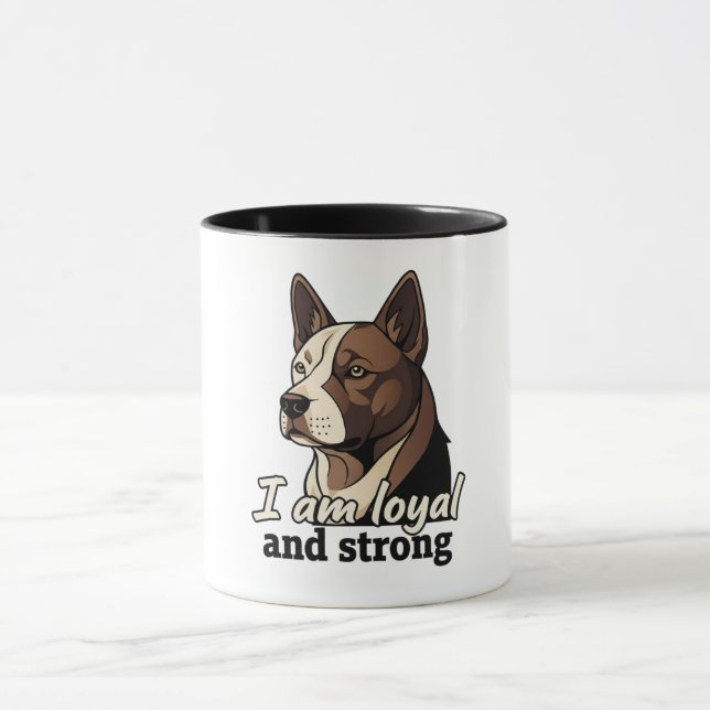 Cute Dog Illustration | Personalised Pet Lover Cof Mug (Center)