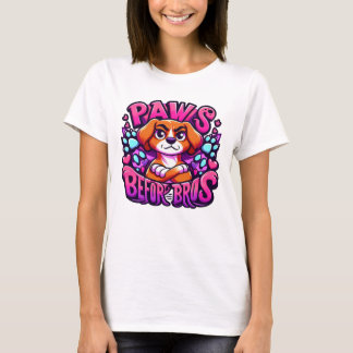 Cute dog illustration promoting love for pets over T-Shirt