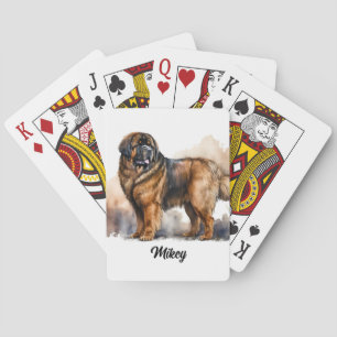 Cute Dog Illustration - Tibetan Mastiff  Playing Cards