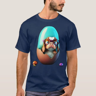 cute dog in egg (2) T-Shirt