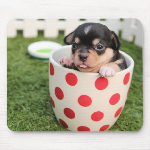 Cute Dog in mug Mouse Mat