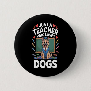 Cute Dog In School 6 Cm Round Badge
