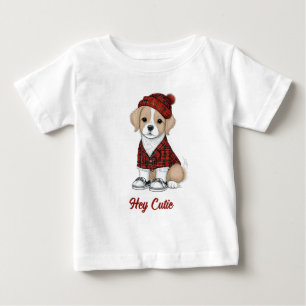 cute dog in scottish disguise baby T-Shirt