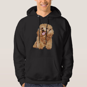 Cute Dog In Wig Funny Blonde Poodle Hoodie