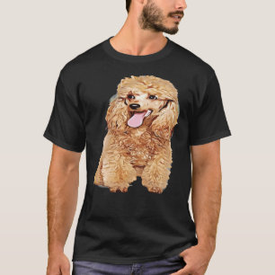 Cute Dog In Wig Funny Blonde Poodle T-Shirt