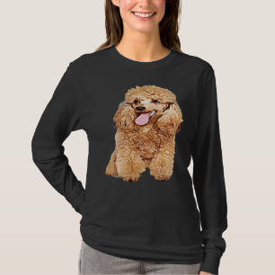 Cute Dog In Wig Funny Blonde Poodle T-Shirt