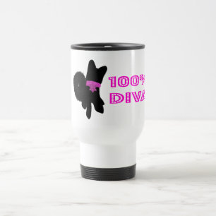 Cute dog is a diva travel mug