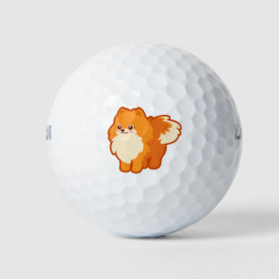Cute Dog Kawaii Pomeranian Golf Balls