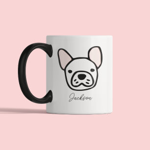 Cute Dog Lover Dog Mom Dog Dad Frenchie Two-Tone Coffee Mug
