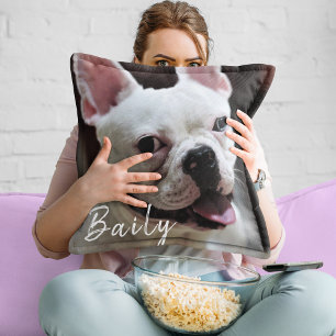 Cute Dog Lover Funny Photo Besties Friends Bff    Cushion