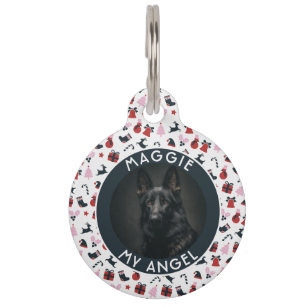 Cute Dog Lover Present Christmas Print Pet Tag