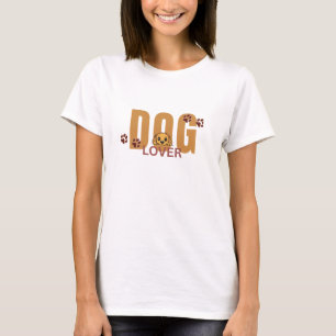 Cute "Dog Lover" White T-Shirt Adorable Dog Mum