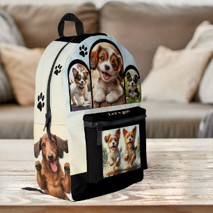 Cute Dog Lover Your Photos Printed Backpack