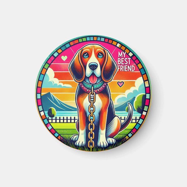 🐶 Cute Dog Magnet Fridge Gift Pet Lover Decor (Front)