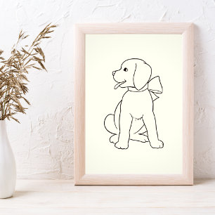 Cute Dog Minimalist Wall Art
