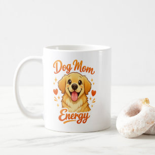 Cute Dog Mom Energy Golden Retriever Coffee Mug