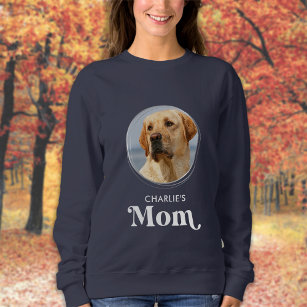 Cute Dog MOM Personalised Retro Pet Photo Sweatshirt