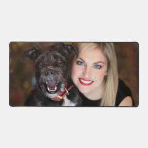 Cute Dog Mom Photo Desk Mat