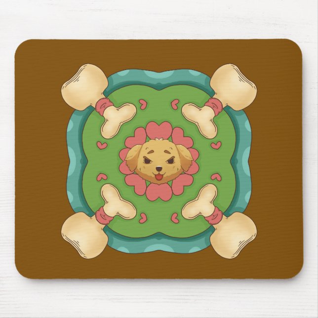 cute dog  mouse mat (Front)