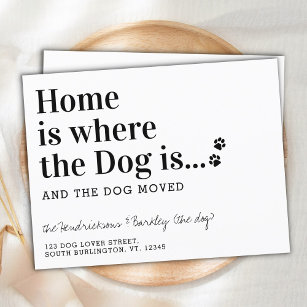 Cute Dog Moving We've Moved New Address Pet Moving Postcard