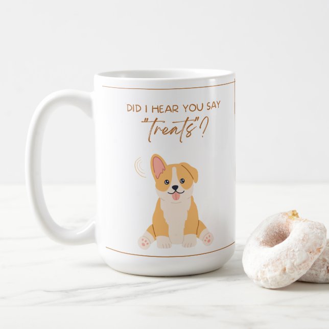 Cute Dog Mug Design (With Donut)