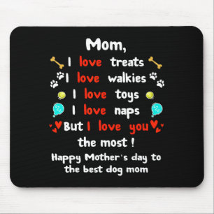 Cute dog mum mothers day, happy mothers day fromCu Mouse Mat