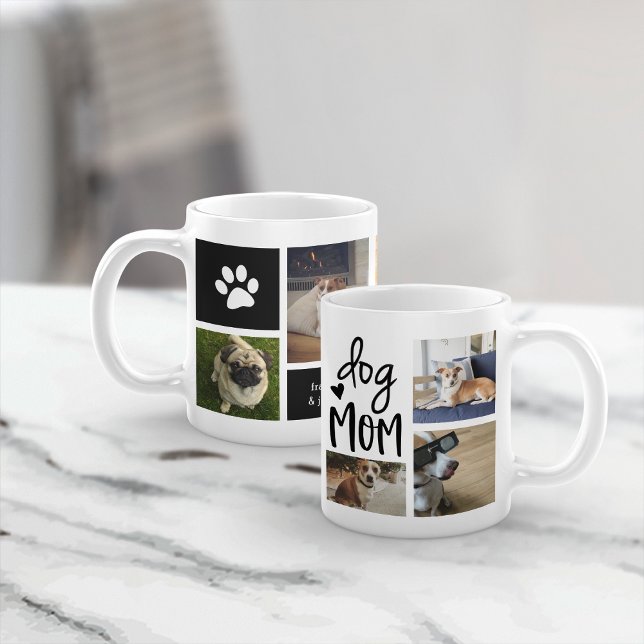 Cute Dog Mum Pet Photo Collage Coffee Mug (Creator Uploaded)