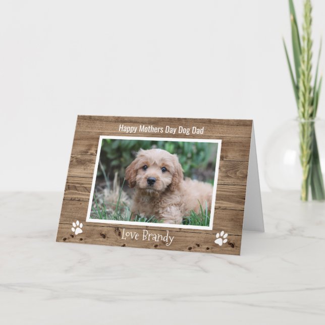 Cute Dog Mum Photo Mothers Day Card (Front)