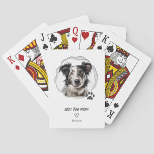 Cute Dog Mum Photo Playing Cards