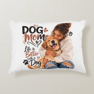 Cute Dog Mum Pillow Cosy Teddy Bear & Pet Lover