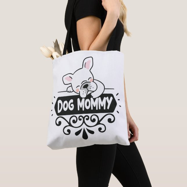 Cute Dog mummy pet animal lovers Tote Bag (Close Up)