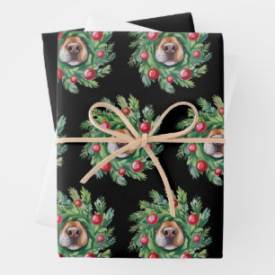 Cute Dog Nose Christmas Dog Mum Party Dogs Lover  Wrapping Paper Sheet