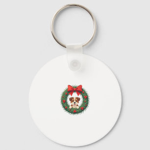Cute Dog Nose Christmas Wreath Christmas Dog Mom D Key Ring