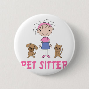 Cute Dog Occupation Pet Sitter 6 Cm Round Badge