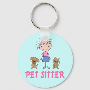 Cute Dog Occupation Pet Sitter Key Ring