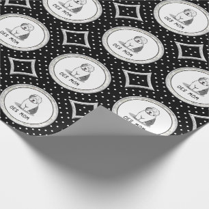 Cute Dog OES Mum Old English Sheepdog Mum (Grey 1) Wrapping Paper