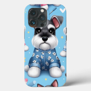 Cute Dog Of Schnauzer Animal Pattern iPhone 13 Pro Case