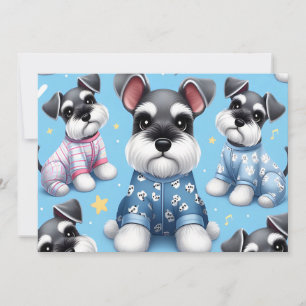Cute Dog Of Schnauzer Animal Pattern Invitation