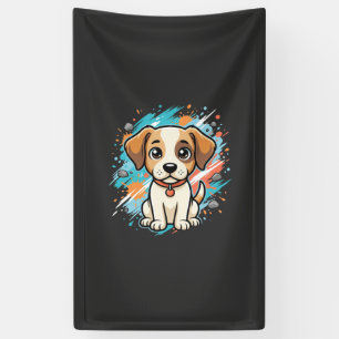 Cute Dog Paint Splash Vector Art_1 Banner