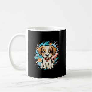 Cute Dog Paint Splash Vector Art_1 Coffee Mug