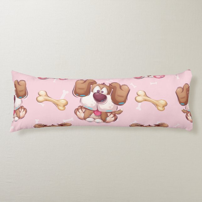 Cute Dog Pattern, Boys Girls & Kids, Dog Fan Gift Body Cushion (Front)