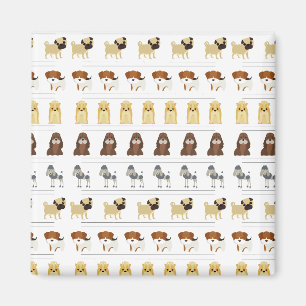 cute dog pattern design for dog lovers- white magnet