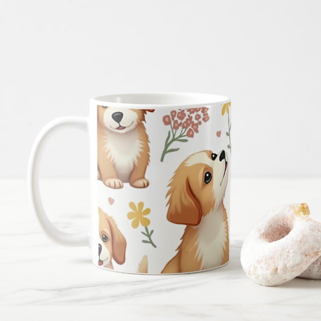 Cute dog pattern mug (With Donut)