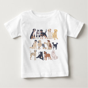 Cute Dog Pattern Notebook Baby T-Shirt