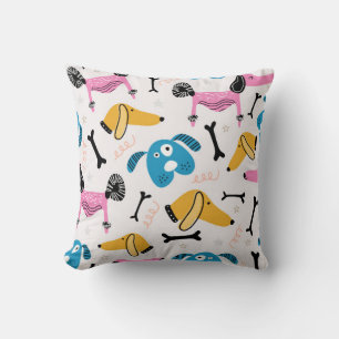 Cute dog pattern with baby animal face drawing sca cushion