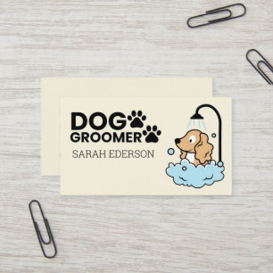 Cute Dog Paw Design, Dog Grooming  Business Card