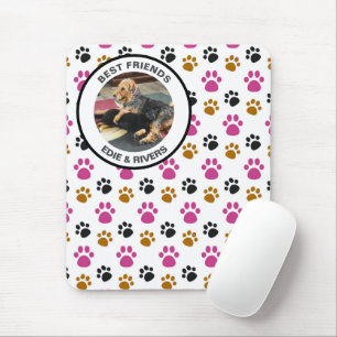 Cute Dog Paw Foot Prints Mouse Mat