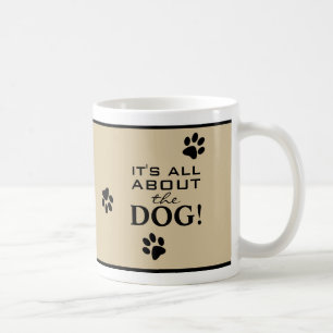 Cute Dog Paw Print Typography Funny Dog Lover Pet Coffee Mug