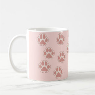 Cute Dog Paw Prints Pattern Coffee Mug